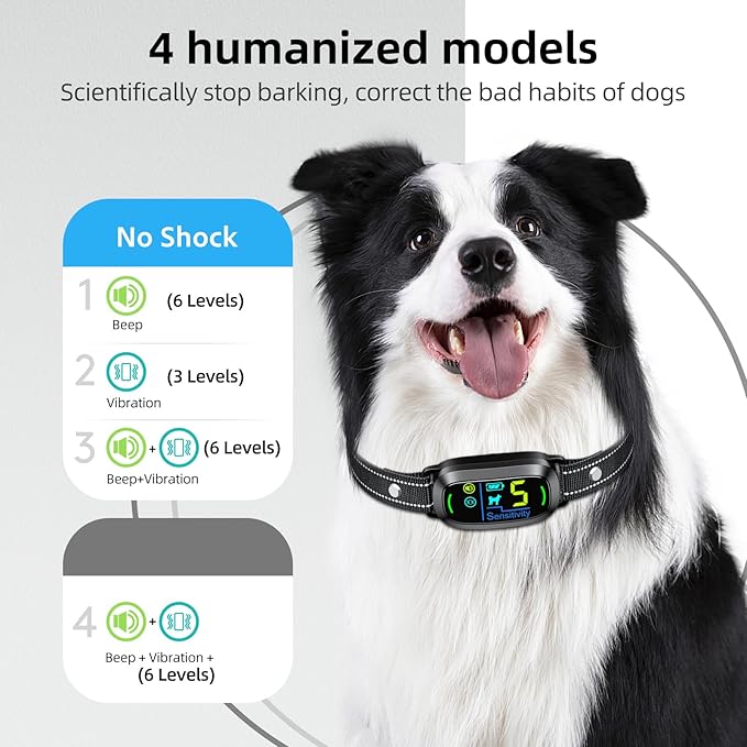 FAFAFROG Dog Bark Collar, Rechargeable Smart Collar, Anti Barking Training - Image 3
