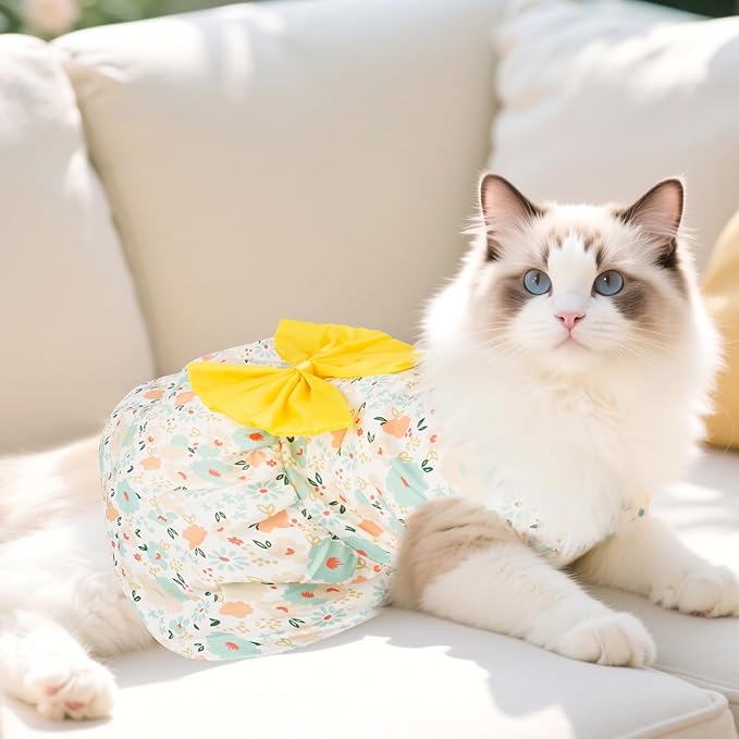 choyaxo Floral Dog Dress Cute Dog Skirt Pet Dress Summer Pet Clothes - Image 5