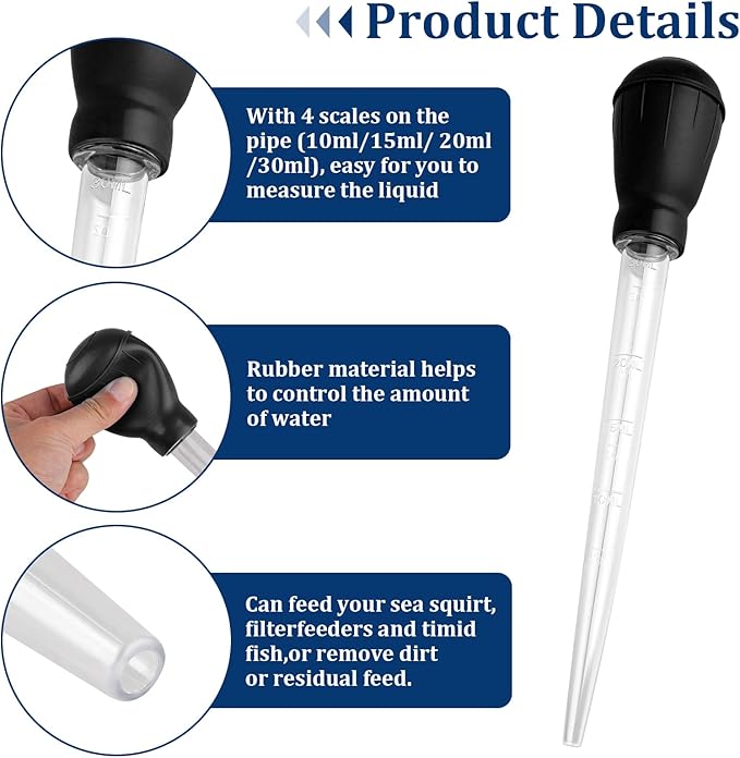 Fish Tank Cleaning Waste Remover, 30ml Dropper Pipette - Image 3