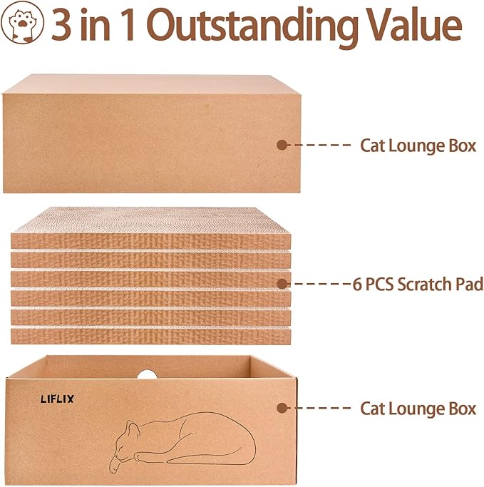 LIFLIX Cardboard Cat Scratcher - Image 2