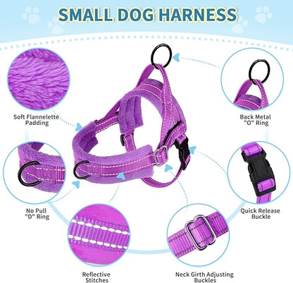 Lukovee No Pull Dog Harness and Leash Set, Soft Padded Small Dog Harness - Image 2