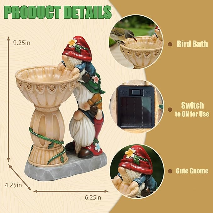 Sheaifun Garden Gnomes Outdoor Gnomes Garden Decorations - Image 8