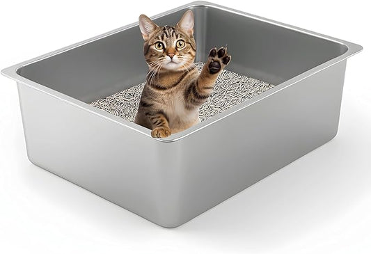 Kirecoo Stainless Steel Cat Litter Box by Kirecoo