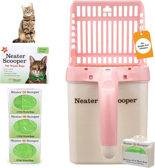 Neater Pet Brands Neater Scooper Standard Cat Litter Scoop, 60 Refill Bags – by NeaterPetBrands