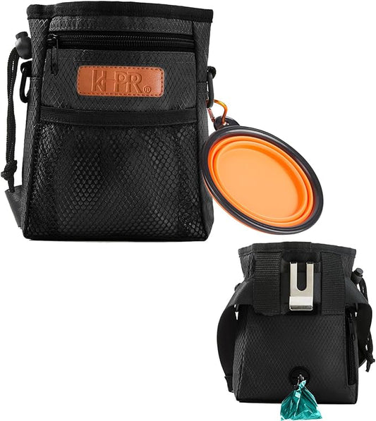 Dog Treat Training Pouch Easily Carries Pet Toys Kibble, Treats Built-in Poop by KHPR