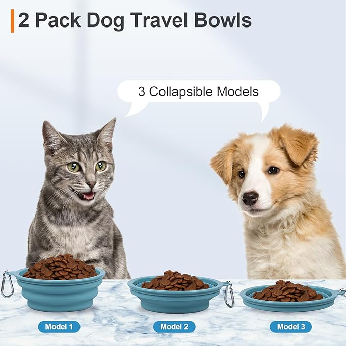 Kytely Collapsible Dog Bowls for Travel, Foldable Pet Food Bowl - Image 6