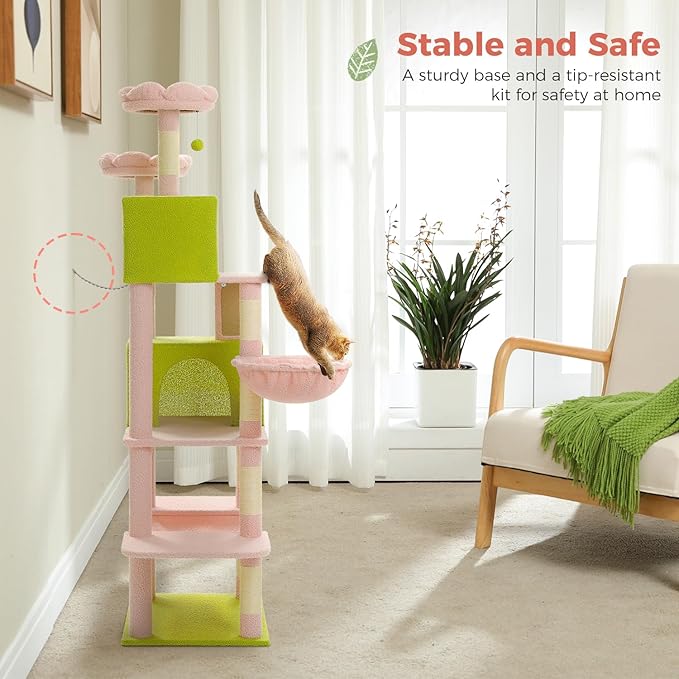 MUTTROS Flower Cat Tree Tall 70.8" - Image 2