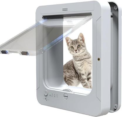 Microchip Cat Flap, Remote Control, Automatic Pet Door 11.73"X10.35", 4-Way by Unknown