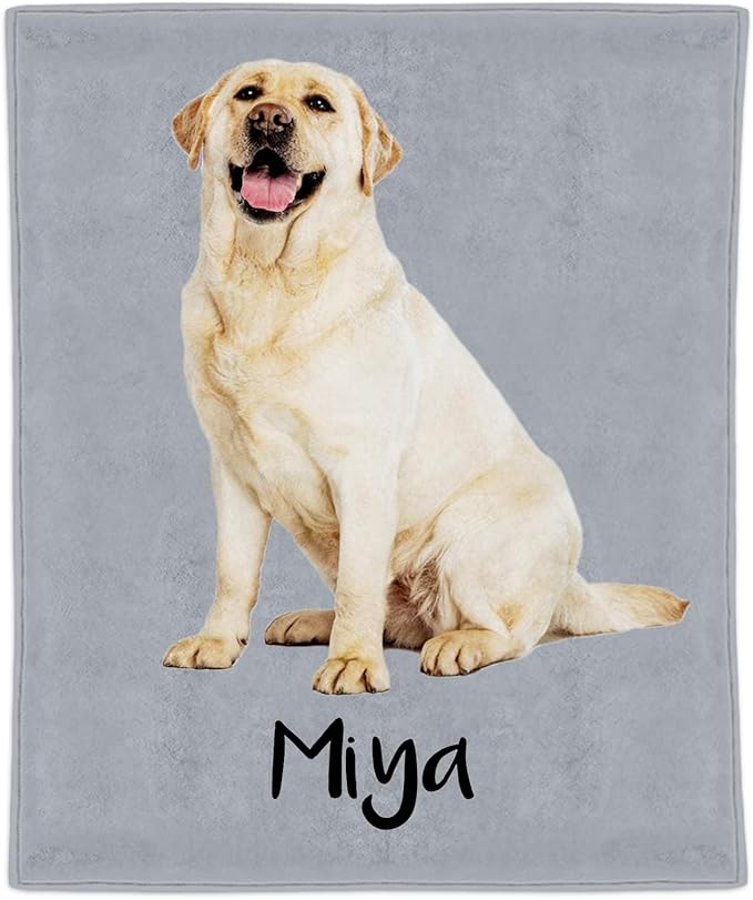 Personalized Dog Blanket for Dog Mom, Pet Memorial Gifts for Loss of Dogs by Chericosy