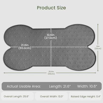 PWTAA Dog Food Mat Anti-Slip Silicone Dog Bowl Mat Thicker Pet Placemat - Image 2