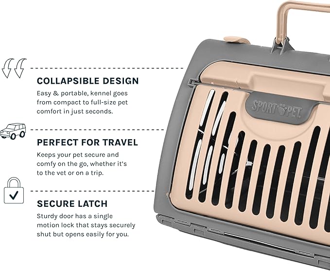 SportPet LARGE Hard-Sided Travel Cat Carrier - Image 5