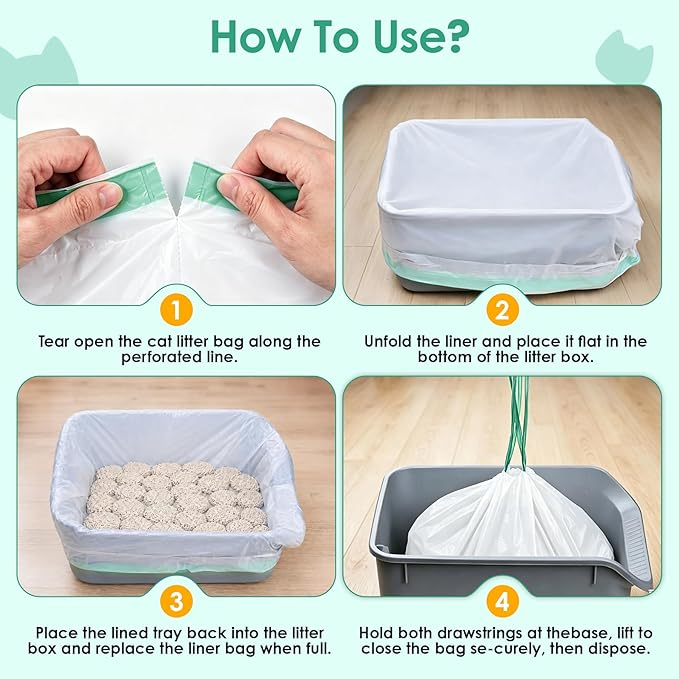Thickened Automatic Cat Litter Box Liner Bag, Extra Thick Leakproof, - Image 7