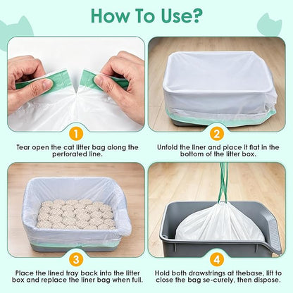 Thickened Automatic Cat Litter Box Liner Bag, Extra Thick Leakproof, - Image 7