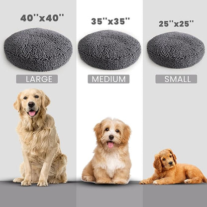 Muddy Mat®Cloud K-9 Bed for Dogs & Cats, Soft & Relaxing Round Dog Bed - Image 3