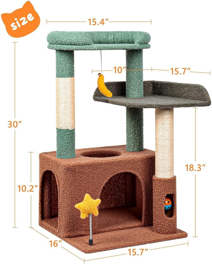 31" Cute Cat Tower for Indoor Kittens - Image 2