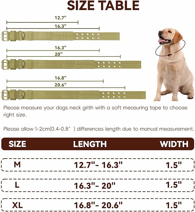 Heavy Duty Dog Collar for Large Dogs, Tactical Dog Collars - Image 2