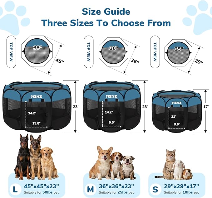 Dog Playpen, Portable Puppy Pet Crate Indoors - Image 2