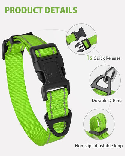 Joytale Dog Collars for Medium Dogs, Comfortable Double-Sided Reflective Nylon - Image 4