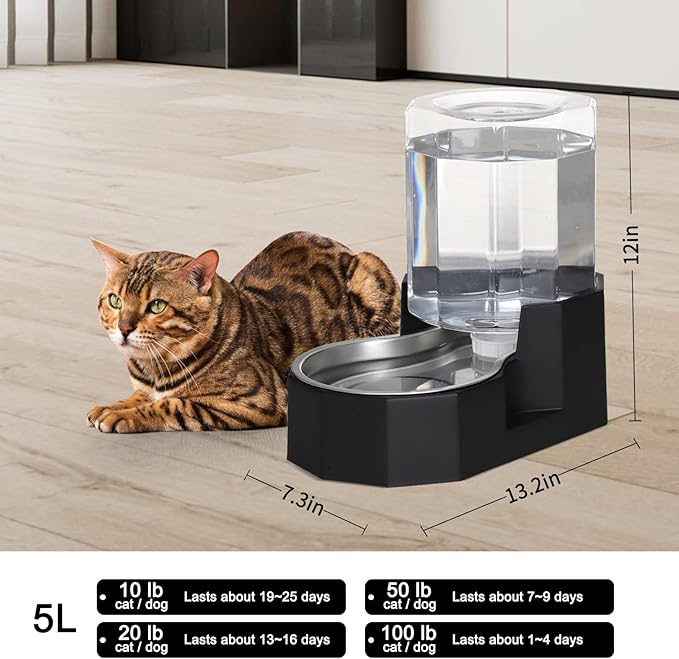 Sfozstra 5L Gravity Dog Water Dispenser - Image 3