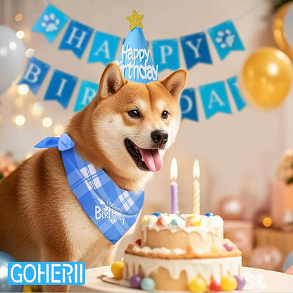 Dog Birthday Party Decoration, Pet Birthday Bandana Set - Image 9