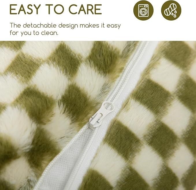 Hollypet Cat Bed Fluffy Plush Mutifuctional Double-Layer Soft Pet Couch - Image 7