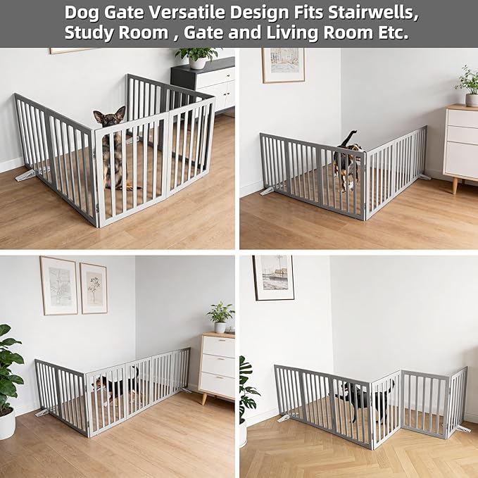 Dog Gate Indoor, Freestanding Dog Fence - Image 4