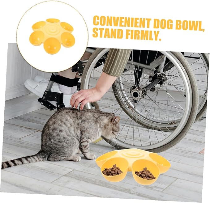 TOYANDONA 2pcs Flower Petal Shaped Pet Feeding Bowls - Image 3