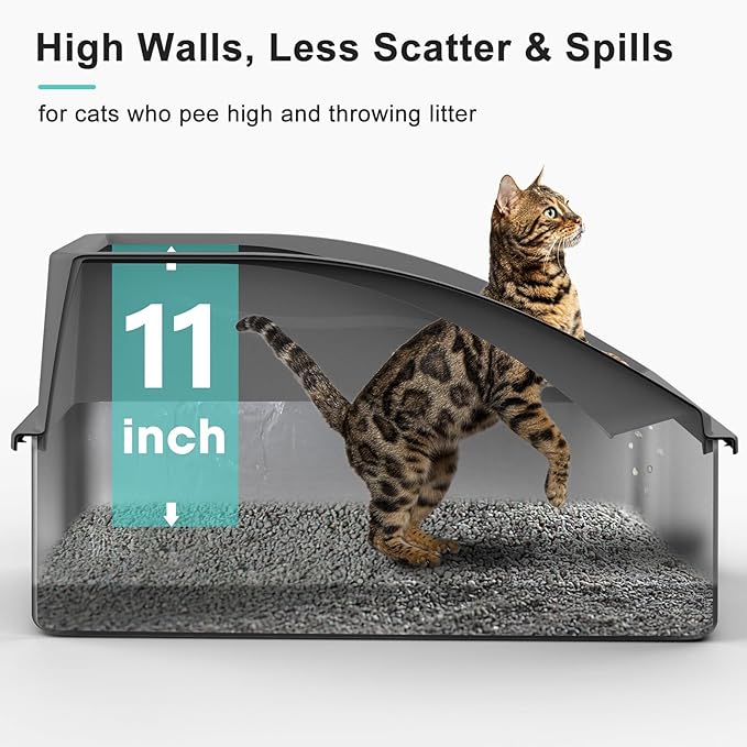 AIPERRO 2 Pack Stainless Steel Litter Box | XL Enclosed Cat Litter Boxes - Image 2