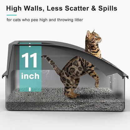 AIPERRO 2 Pack Stainless Steel Litter Box | XL Enclosed Cat Litter Boxes - Image 2