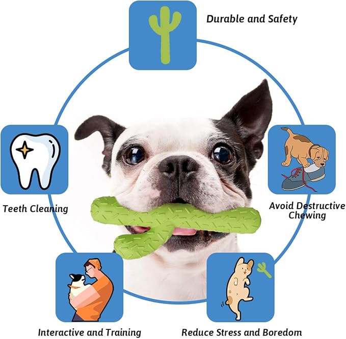 MewaJump Dog Chew Toys, Durable Rubber Dog Toys - Image 2