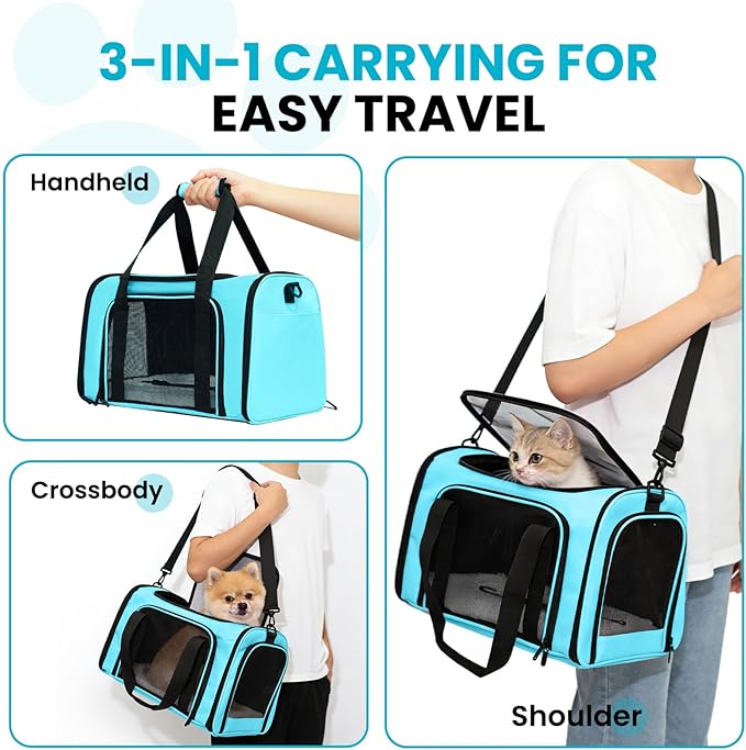 Expandable Cat Carrier Airline Approved Soft-Sided Pet Travel Carrier - Image 7