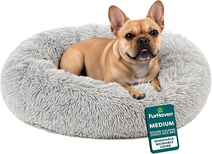 Furhaven 30" Round Calming Donut Dog Bed by FurHaven