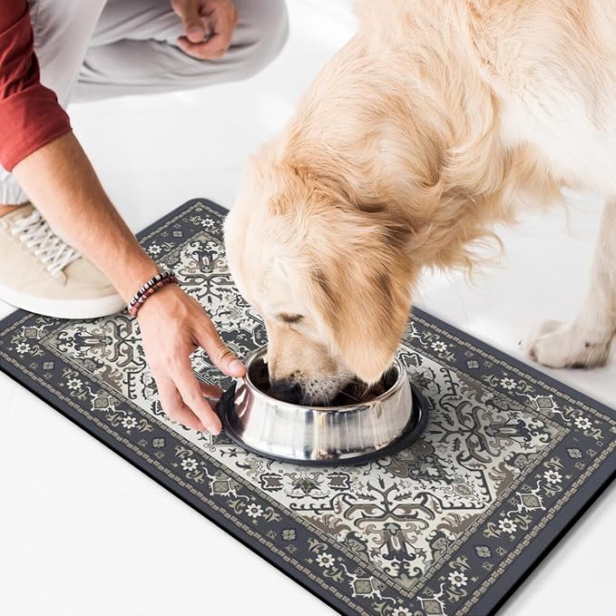 Pet Feeding Mat for Floors Waterproof Dog Mat for Food and Water Absorbent - Image 7