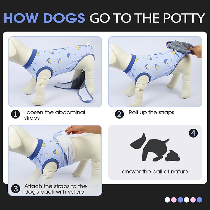 FUAMEY Recovery Suit for Dogs After Surgery, Soft Breathable Dog Bodysuit - Image 5