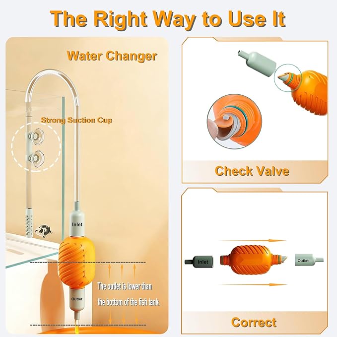 Carefree Fish Aquarium Siphon Vacuum Water Changer Kit - Image 4