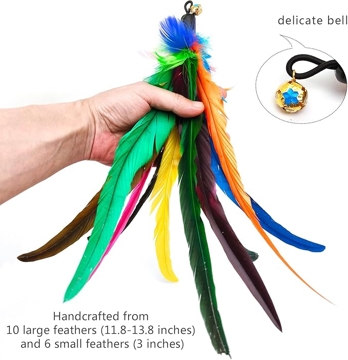 miwoowim Cat Toys Interactive for Indoor Cats, Fishing Pole Toy, Retractable - Image 7