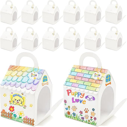 80UncleKimby 28Pcs Dog House Party Favors Boxes Foldable DIY Crafts by 80UncleKimby