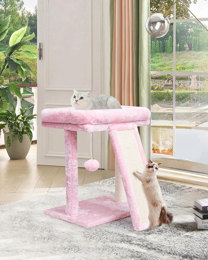 SYANDLVY Small Cat Tree with Scratching Board, Cat Scratching Post - Image 6
