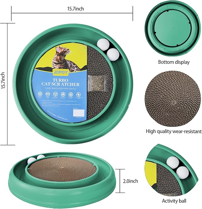 Cat Scratcher Toy Ball Track for Indoor Cats, Round Interactive Scratching - Image 4