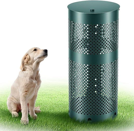 Dansydaisy Round Outdoor 8 Gallon Capacity Trash Can by Dansydaisy