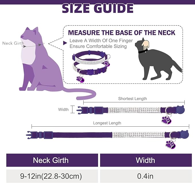 EXPAWLORER Soft Velvet Safe Cat Collars - Image 2