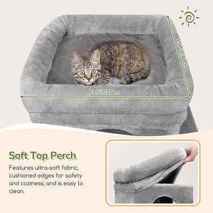 Globlazer 52in Cat Tower for Multiple Indoor Cats, Heavy Duty Multi-Level Cat - Image 2