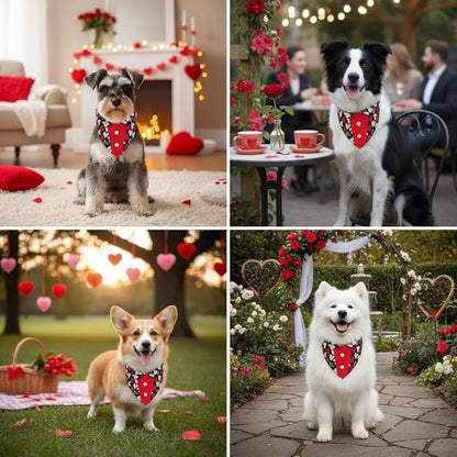 ADOGGYGO Valentine Dog Tuxedo, Adjustable Valentine Bandana - Image 3