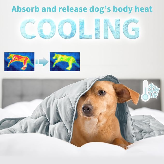 NWK Dog Cooling Blanket, Q-Max>0.345, Ice Silk Cool to Touch Material, - Image 2