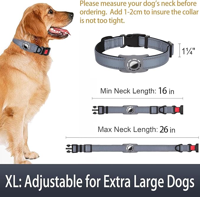 AirTag Dog Collar with AirTag Holder Compatible - Image 6