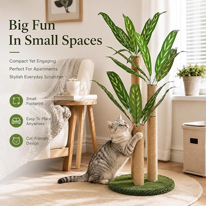 LEMONDA 31.5Inch Cat Scratching Post, Cat Scratcher Tree - Image 5