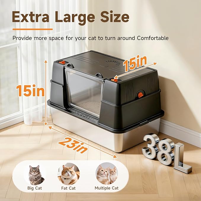 Stainless Steel Litter Box - Image 3