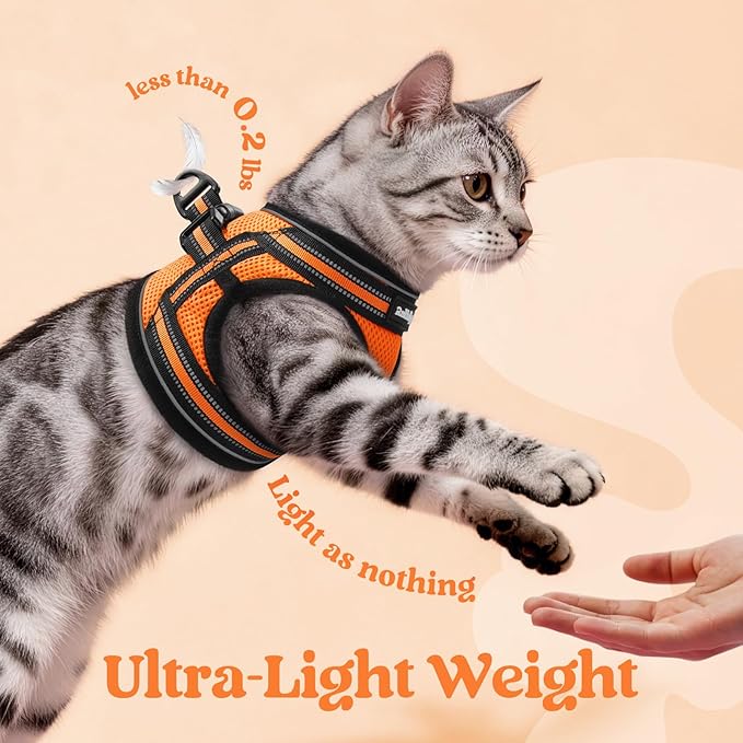 rabbitgoo Cat Harness and Leash, Step-in Escape Proof Kitten Harness Set - Image 6