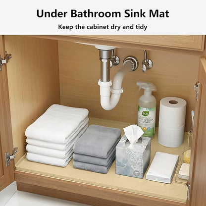 Mateeylife Under Sink Mats for Kitchen Waterproof 31"X22", Undersink - Image 5