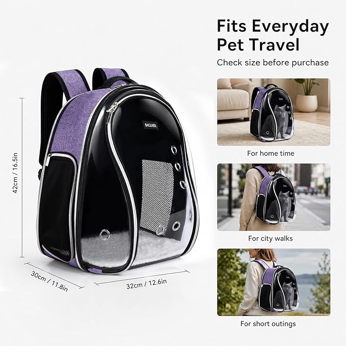 BAGLHER Cat Carrier Backpack Bubble - Image 6
